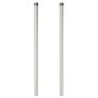 Postes de cerca 2 pcs Plateado 110 cm