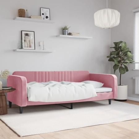 Sofá cama terciopelo rosa 100x200 cm de vidaXL, Camas y somieres - Ref: Foro24-354096, Precio: 190,93 €, Descuento: %