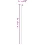 Postes de cerca 2 pcs Plateado 110 cm