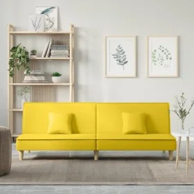 Light yellow fabric sofa bed by vidaXL, Sofas - Ref: Foro24-351904, Price: 258,95 €, Discount: %