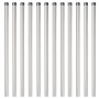 Postes de cerca 12 pcs Plateado 110 cm