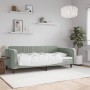 Sofá cama terciopelo gris claro 90x190 cm de vidaXL, Camas y somieres - Ref: Foro24-354099, Precio: 179,82 €, Descuento: %