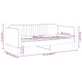 Sofá cama terciopelo gris claro 90x190 cm de vidaXL, Camas y somieres - Ref: Foro24-354099, Precio: 179,82 €, Descuento: %