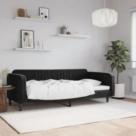 Schlafsofa aus schwarzem Samt, 90 x 190 cm von vidaXL, Betten und Lattenroste - Ref: Foro24-354101, Preis: 175,00 €, Rabatt: %