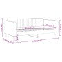 Black velvet sofa bed 90x190 cm by vidaXL, Beds and slatted bases - Ref: Foro24-354101, Price: 179,98 €, Discount: %