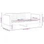 Sofá cama terciopelo negro 90x190 cm de vidaXL, Camas y somieres - Ref: Foro24-354101, Precio: 174,95 €, Descuento: %