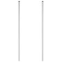 Postes de cerca 2 pcs Plateado 140 cm