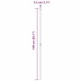 Postes de cerca 2 pcs Plateado 140 cm