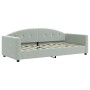 Light gray velvet sofa bed 90x190 cm by vidaXL, Beds and slatted bases - Ref: Foro24-354149, Price: 183,76 €, Discount: %