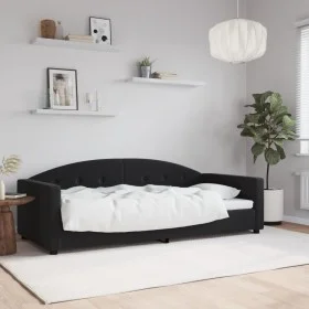 Sofá cama terciopelo negro 90x190 cm de vidaXL, Camas y somieres - Ref: Foro24-354151, Precio: 179,82 €, Descuento: %