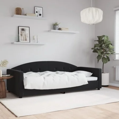 Black velvet sofa bed 90x190 cm by vidaXL, Beds and slatted bases - Ref: Foro24-354151, Price: 179,82 €, Discount: %