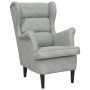 Sillón Gris claro 71 x 92 x 91 cm Terciopelo