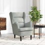 Sillón Gris claro 71 x 92 x 91 cm Terciopelo