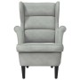 Sillón Gris claro 71 x 92 x 91 cm Terciopelo
