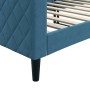 Sofá cama terciopelo azul 80x200 cm