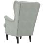 Sillón Gris claro 71 x 92 x 91 cm Terciopelo