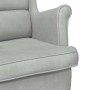 Sillón Gris claro 71 x 92 x 91 cm Terciopelo