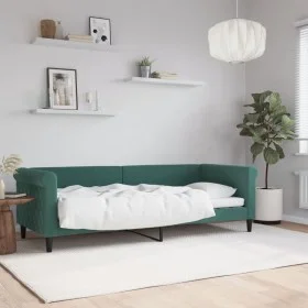 Dunkelgrünes Samtschlafsofa 80x200 cm von vidaXL, Betten und Lattenroste - Ref: Foro24-354239, Preis: 181,37 €, Rabatt: %
