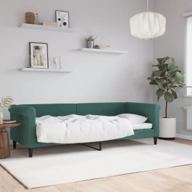 Dunkelgrünes Samtschlafsofa 80x200 cm von vidaXL, Betten und Lattenroste - Ref: Foro24-354239, Preis: 187,83 €, Rabatt: %