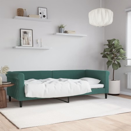 Dunkelgrünes Samtschlafsofa 80x200 cm von vidaXL, Betten und Lattenroste - Ref: Foro24-354239, Preis: 187,83 €, Rabatt: %