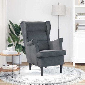 Sillón Gris oscuro 71 x 92 x 91 cm Terciopelo en Sillones | Comprar online en Foro24