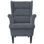 Sillón Gris oscuro 71 x 92 x 91 cm Terciopelo