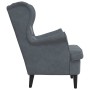 Sillón Gris oscuro 71 x 92 x 91 cm Terciopelo