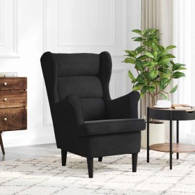 Sillón Negro 71 x 92 x 91 cm Terciopelo