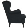 Sillón Negro 71 x 92 x 91 cm Terciopelo