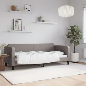 Taupe gray fabric sofa bed 80x200 cm by vidaXL, Beds and slatted bases - Ref: Foro24-354031, Price: 179,23 €, Discount: %