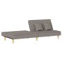 Sofá cama de tela gris taupe