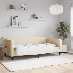 Schlafsofa aus cremefarbenem Stoff, 100 x 200 cm von vidaXL, Betten und Lattenroste - Ref: Foro24-354042, Preis: 195,91 €, Ra...
