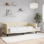 Sofá cama tela color crema 100x200 cm de vidaXL, Camas y somieres - Ref: Foro24-354042, Precio: 193,02 €, Descuento: %