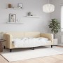 Sofá cama tela color crema 100x200 cm de vidaXL, Camas y somieres - Ref: Foro24-354042, Precio: 195,91 €, Descuento: %