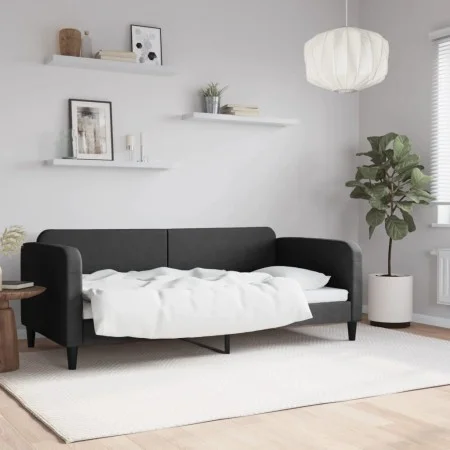 Schlafsofa aus schwarzem Stoff, 90 x 190 cm von vidaXL, Betten und Lattenroste - Ref: Foro24-354045, Preis: 178,35 €, Rabatt: %