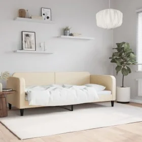 Cream fabric sofa bed 80x200 cm by vidaXL, Beds and slatted bases - Ref: Foro24-354032, Price: 176,07 €, Discount: %