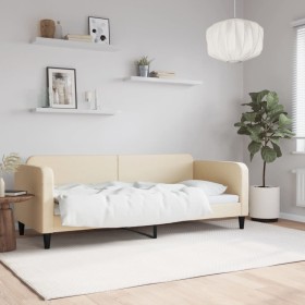 Cream fabric sofa bed 80x200 cm by vidaXL, Beds and slatted bases - Ref: Foro24-354032, Price: 181,39 €, Discount: %