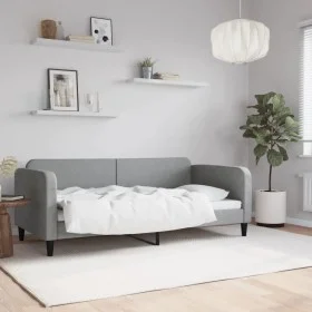 Light gray fabric sofa bed 90x190 cm by vidaXL, Beds and slatted bases - Ref: Foro24-354043, Price: 185,25 €, Discount: %