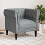 Silla de Sofá Chesterfield Gris claro 78.5 x 74.5 x 74.5 cm