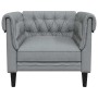 Silla de Sofá Chesterfield Gris claro 78.5 x 74.5 x 74.5 cm