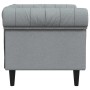Silla de Sofá Chesterfield Gris claro 78.5 x 74.5 x 74.5 cm