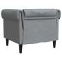 Silla de Sofá Chesterfield Gris claro 78.5 x 74.5 x 74.5 cm