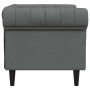 Silla de Sofá Chesterfield Gris oscuro 78.5 x 74.5 x 74.5 cm