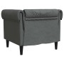 Silla de Sofá Chesterfield Gris oscuro 78.5 x 74.5 x 74.5 cm