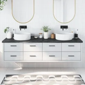 Encimera de baño madera tratada marrón oscuro 200x60x(2-4) cm de vidaXL, Encimeras - Ref: Foro24-3156271, Precio: 154,38 €, D...