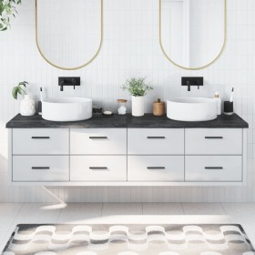 Encimera de baño madera tratada marrón oscuro 200x60x(2-4) cm de vidaXL, Encimeras - Ref: Foro24-3156271, Precio: 156,38 €, D...