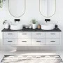 Encimera de baño madera tratada marrón oscuro 200x60x(2-4) cm de vidaXL, Encimeras - Ref: Foro24-3156271, Precio: 154,38 €, D...