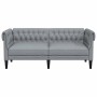 Sofá Chesterfield Otro Gris claro 182.5 x 74.5 x 74.5 cm tela