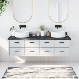 Dark brown treated wood bathroom countertop 180x60x(2-6) cm by vidaXL, Countertops - Ref: Foro24-3156264, Price: 166,30 €, Di...