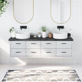 Encimera de baño madera tratada marrón oscuro 180x30x(2-6) cm de vidaXL, Encimeras - Ref: Foro24-3156258, Precio: 101,43 €, D...